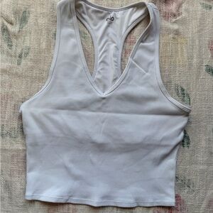 ALO Yoga White Crop Top
